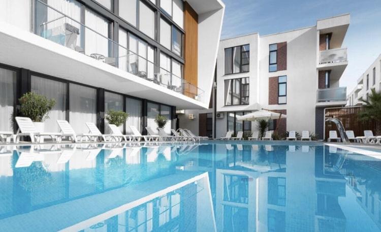 ЖК "Грин палас" в Сочи, ул. Молодогвардейская, 2/57, цены, купить квартиру