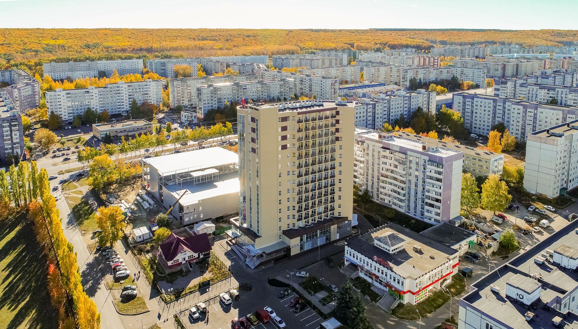 Центр Пензы в зимний морозный вечер. Аэрофотография от The Penza Post